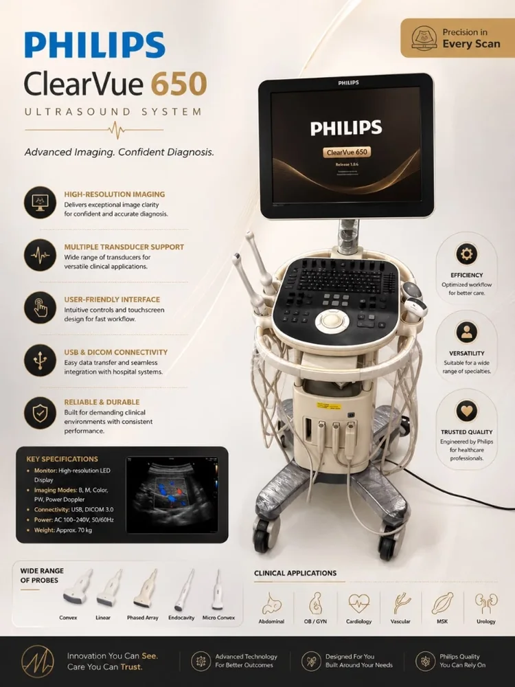 جهاز موجات فوق صوتية Philips ClearVue 650