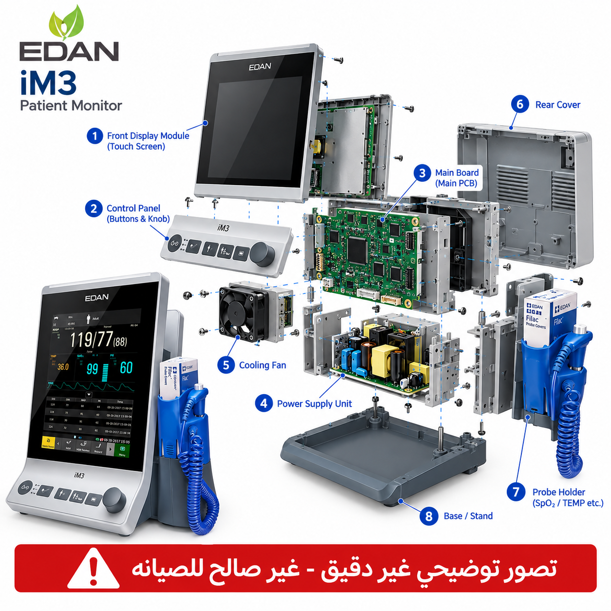 مونيتور علامات حيوية EDAN iM3 - 2