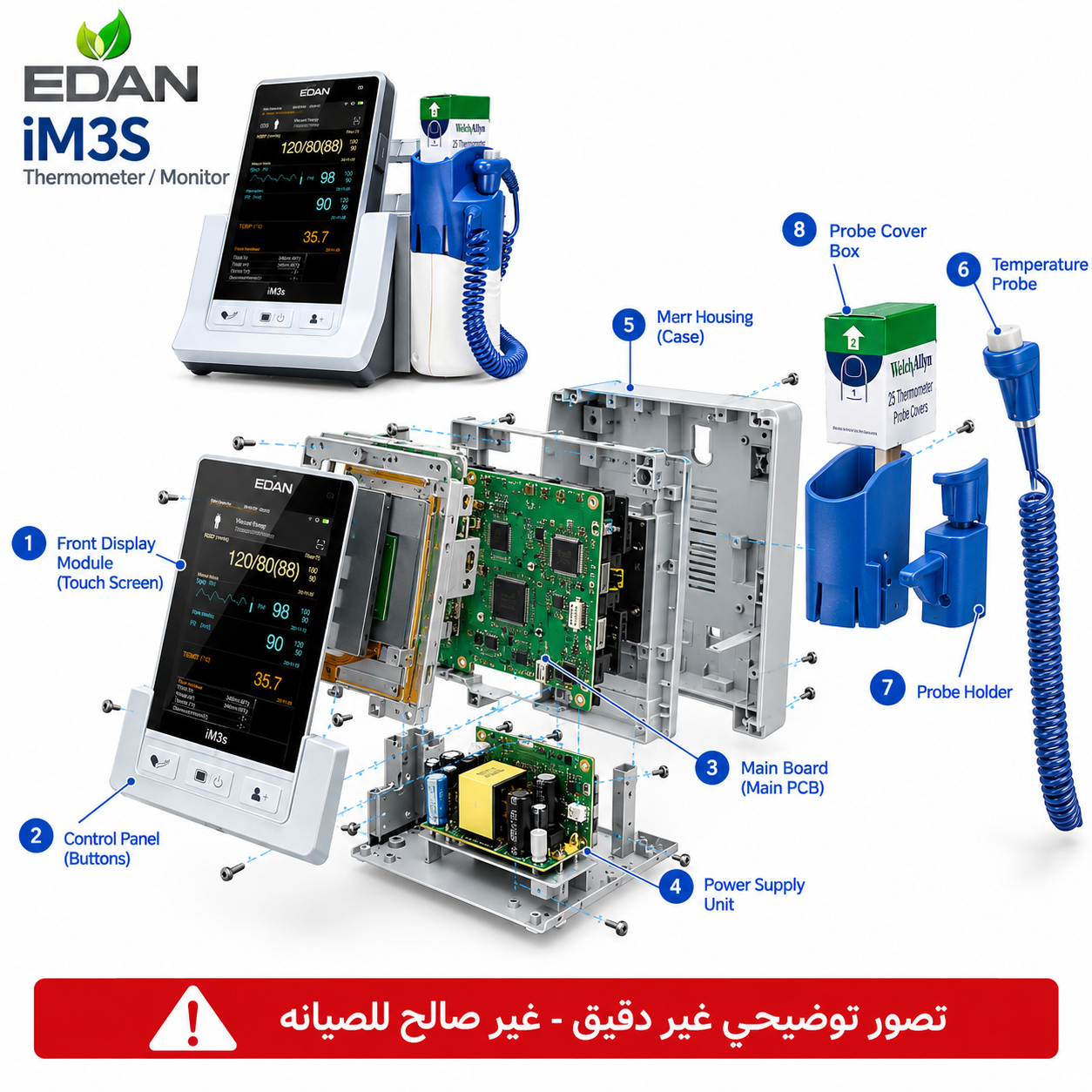مونيتور علامات حيوية محمول EDAN iM3s - 2
