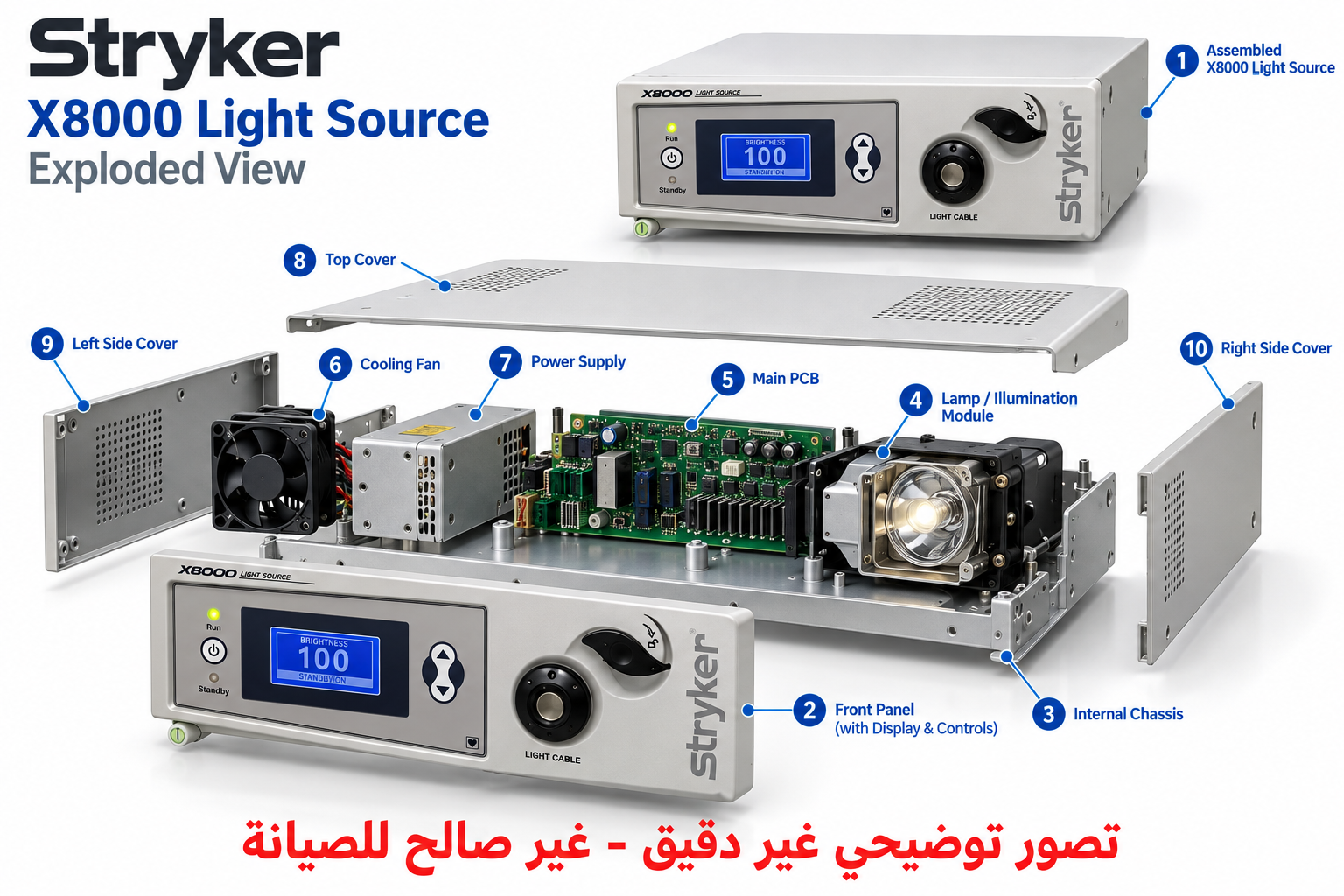 Stryker Light Source X 8000 - 8